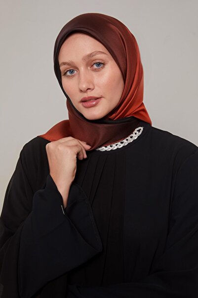 Levidor Orange Transitional Twill Silk Scarf