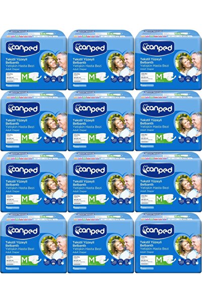 Canped Adult Diaper Waistband Textile Surface M - Medium - Medium 216 (12PK*18)