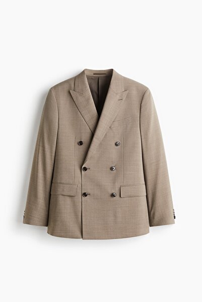 H&M Yün Karışımlı Kruvaze Ceket Regular Fit