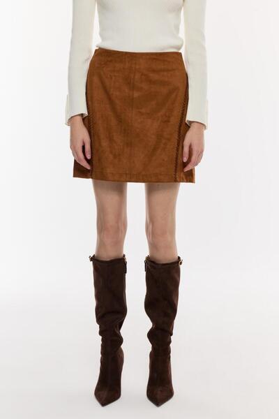 NAGRADA Süet Görünümlü Mini Etek