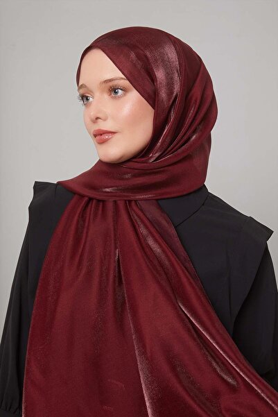 Levidor Vişne Şerit Desen Kehribar Şal