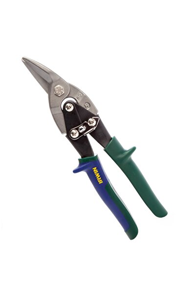 NMA ALMUTAMIZA IRWIN 10504310N Right and Straight Sheet Metal Shears, 250mm Length, for Precise Cutting of Metal and Stainless Steel