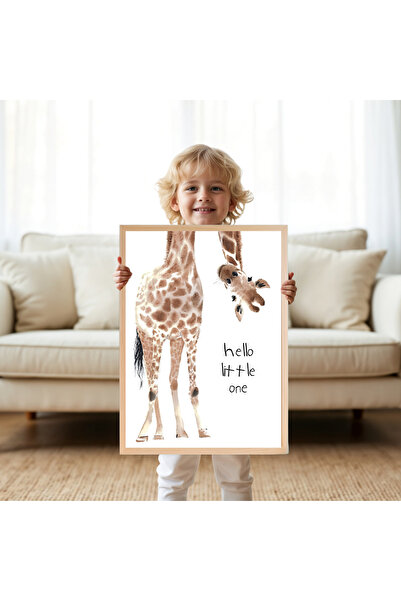 Tuba Decor Tablou pentru camera copiilor cu rama din lemn dintr-o bucata