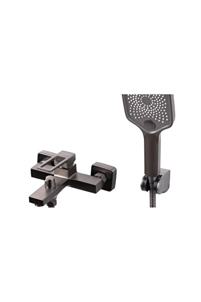 Trendy's Βρύση μπανιέρας, λεπτό ορθογώνιο σχέδιο, γκρι