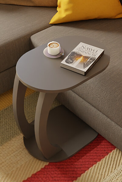 eda hacıoğlu edam bedding group Oval Antrasit Gri C Sehpa Modern,Dayanıklı Ha...