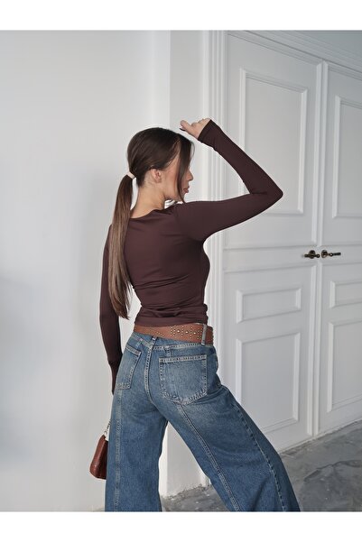 Paw Garage Women's Belize Soft Modal Wide Neck One Shoulder Bodysuit