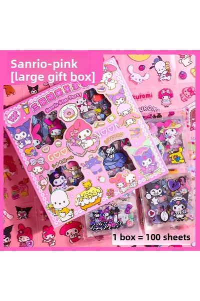 synshop Kuromi Cinnaorol My Melody 570 قطعة 100 ورقة مجموعة ملصقات مذكرات، مذ...