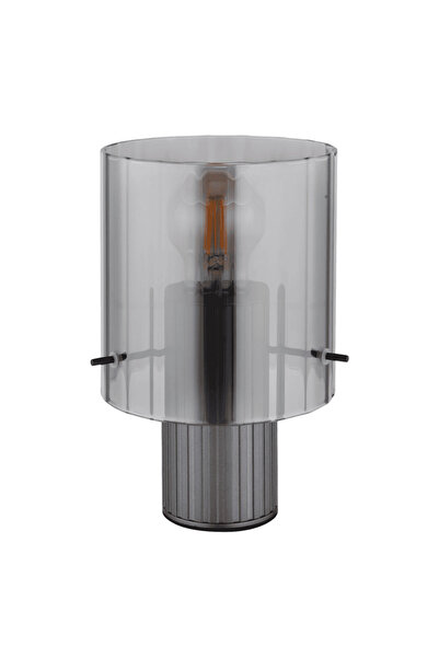 GLOBO The lamp, made of metal, round lampshade, made of smoked glass with subtle grooves, dou...