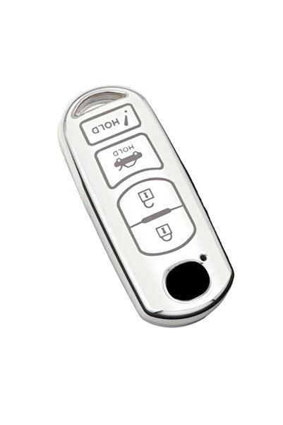 VTH White 4-button key cover for Mazda (Axela, 2/3/6, Demio 2018-2020, CX-5/C...