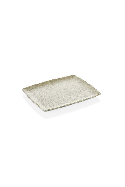 Külsan 41012.WG - 6'lı Beyaz Granit Efektli Dikdörtgen Tabak Seti 26,5x32,5 c...