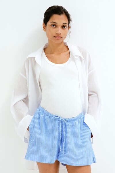 H&M MAMA Büzgü Bağlı Muslin Şort