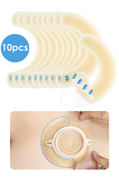 DMYRDH 10pcs Ostomy Barrier Strips Elastic Hydrocolloid Adhesive Tape for Colostomy Ostomy Bags Ileostomy