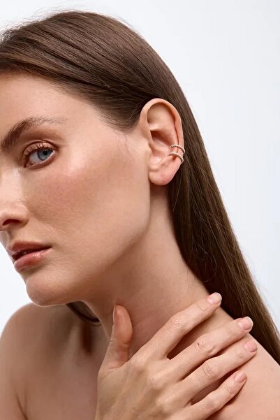 New Obsessions Zirkon Taşlı Kıkırdak Küpe 2Lİ set