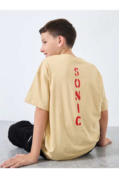 Styli تي شيرت مطبوع عليه صورة قنفذ سونيك المراهق