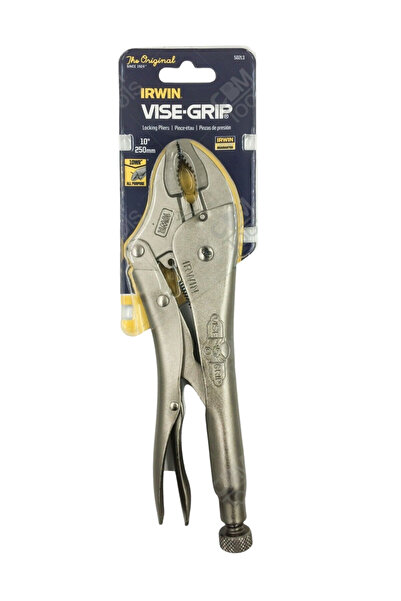 NMA ALMUTAMIZA IRWIN Vise-Grip 10-Inch Locking Pliers with Curved Jaw and Built-in Wire Cutter - 10WR