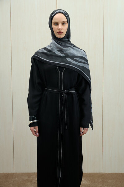 cs camellia scarf Σάλι Meyus Kraş - Μαύρο