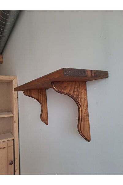 handwood Ahşap Duvar Rafı Tamamı Çam Ağacından 30x11 cm