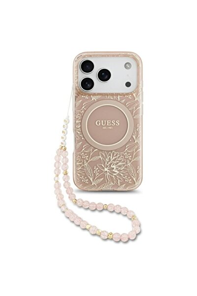 Guess Carcasă originală pentru iPhone 17 Pro, cu model IML Flowers, placată c...