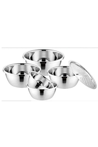 Dessini وعاء خلط من الفولاذ المقاوم للصدأ مكون من 6 قطع مع طبق مبشرة