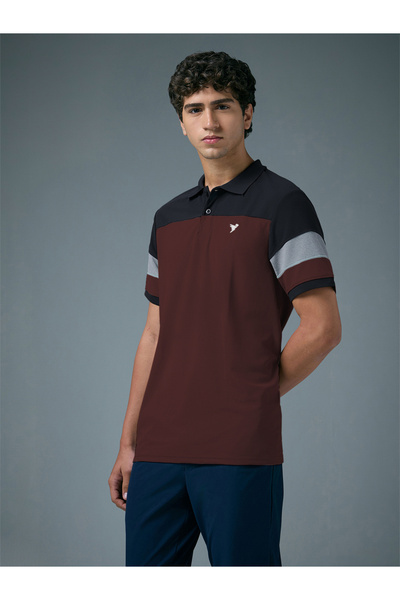 Technosport By Styli Men Slim Fit Color Block Pique Polo