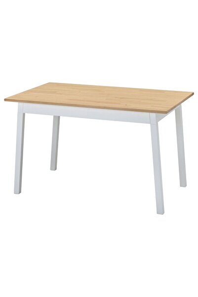 hobiurun Mutfak masası, açık kahverengi-beyaz, 125x75 cm, 4 kişilik