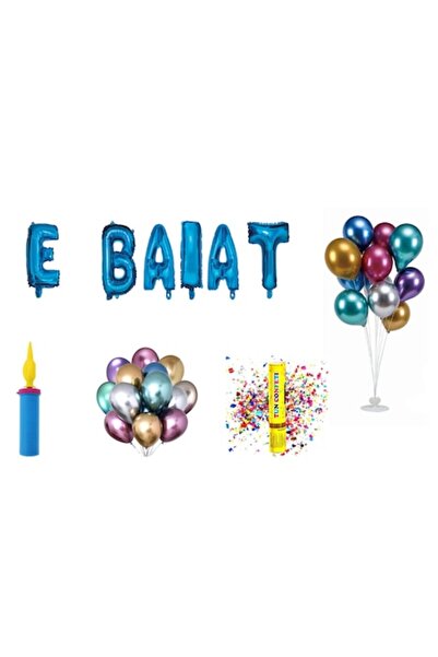 OEM Set de baloane „It's a Boy”, cadou pentru decor de tort, 66 buc, albastru