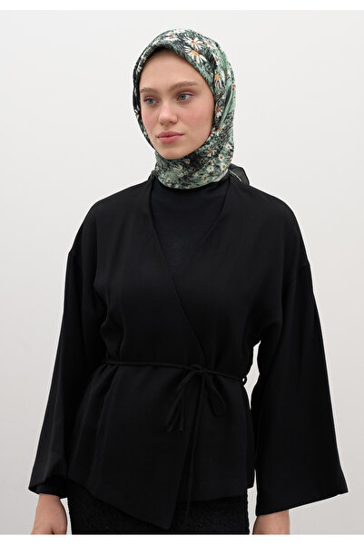 Fresh Eșarfă din bumbac și viscoză cu model margarete mici, spumă de mare