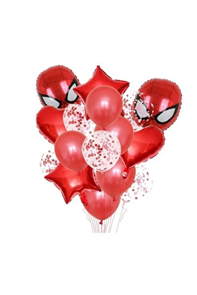 Domi Party & Gifts Set de 13 baloane din latex Spiderman cu confetti