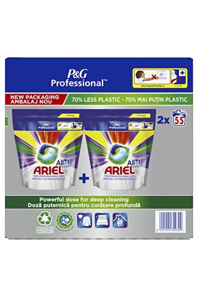 Ariel Professional Capsule detergent de rufe 3 în 1 PODS Color, 110 spălări
