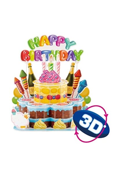 Domi Party & Gifts Decorațiune 3D pentru tort din carton cu scântei, Domi Par...