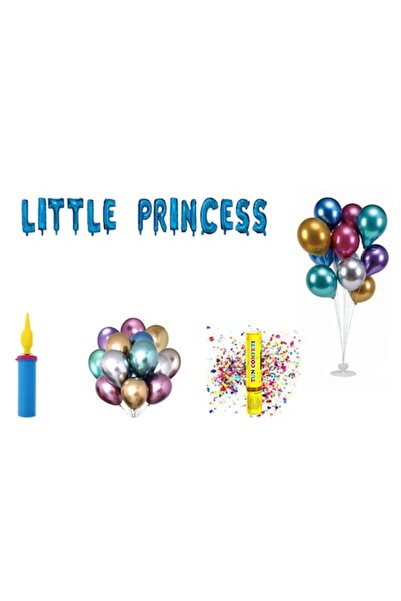 OEM Set de baloane Mică Prințesă, Decor pentru tort, 75 buc, Albastru
