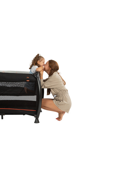 Gezenbebe Joy Play Yard & Travel Bed Charcoal | Foldable Baby Playpen, Portable Baby Bed