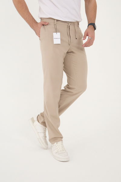 Canrion Premium Black Slimfit Men's Jogger Lace-Up Pants