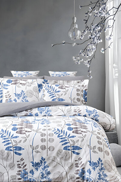 İQON Elastic Sheet Bedding Set Double Size Eucalyptus White