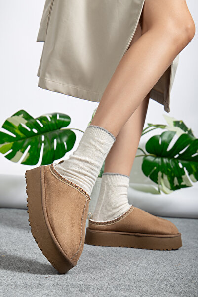 Polomia Comfort Winnipeg Γυναικείες χειμερινές μπότες Tazz με συνθετική γούνα σουέτ πολυουρεθάνης βασικές καθημερινές μπότες Χειμερινές παντόφλες