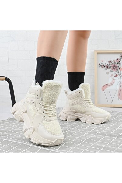 Tmall Women's boots, Made of -leather with suede lining, GD1116, Beige