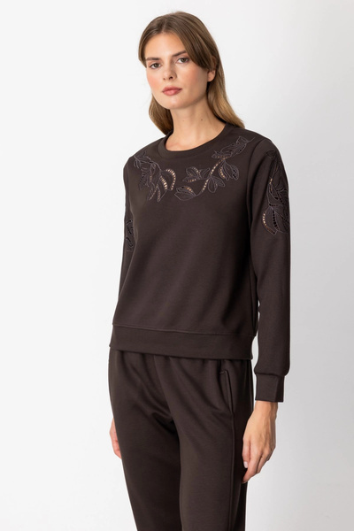 On Fashion Kolları Ve Yakası Pencere Detaylı Sweatshirt 66322