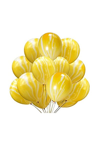 Domi Party & Gifts Set de 5 baloane din latex marmorate, Wow Shop, galbene