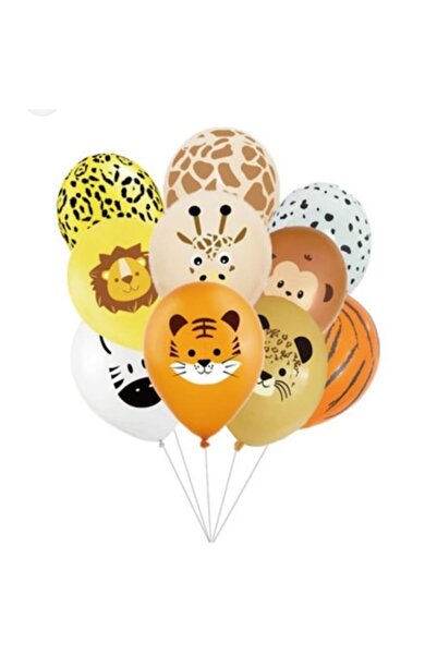 Domi Party & Gifts Set de 10 baloane din latex cu imprimeu animal