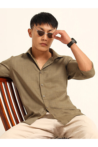 Bushirt By Styli Men Olive Classic Casual Shirt