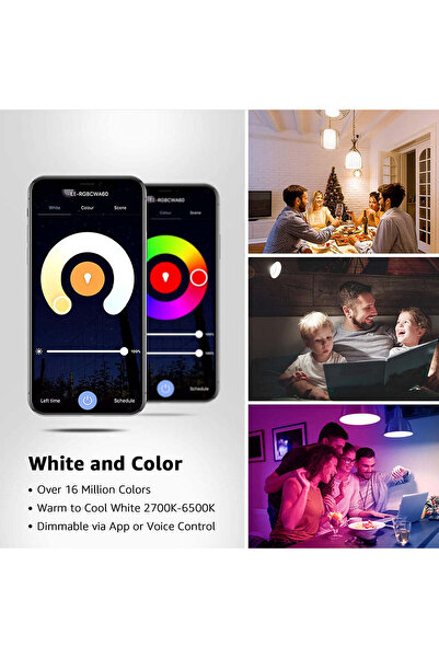Generic Smart Wifi Color Changing RGB Led Bulb E27 | Voice & App Control Light Bulb