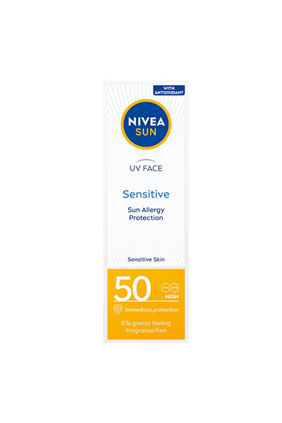 Nivea Sun Sunscreen cream for sensitive skin, Nivea, SPF50, 50ml