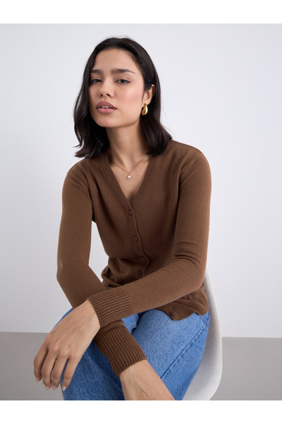 Styli Regular Fit Button Placket Knit Cardigan