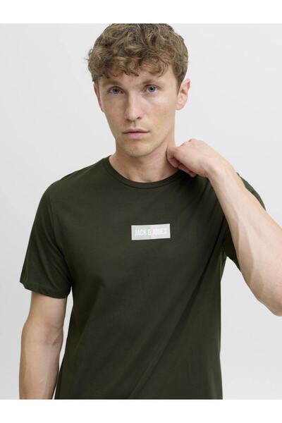 Jack & Jones تي شيرت JJPAN برقبة دائرية وقصة عادية