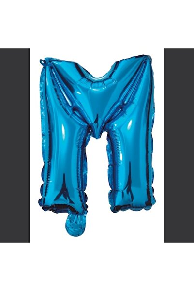 Balon Μπλε μεταλλικό μπαλόνι, Mirific Party, γράμμα M, 40 cm