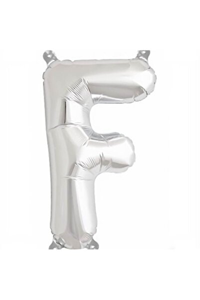 OEM Αλουμινένιο μπαλόνι με γράμμα F, ESB, 40 cm, ασημί