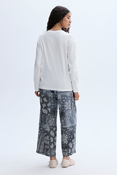 Mudo Printed Wide Leg Elastic Waist Pants