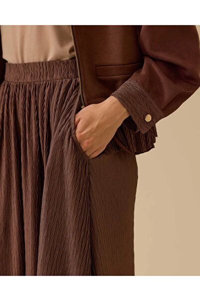 SCL Textured midi skirt