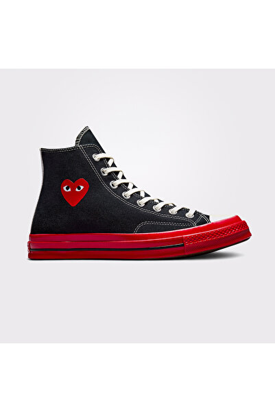 Converse X Comme Des Garçons Play Chuck 70 Unisex Siyah Bilekli Sneaker