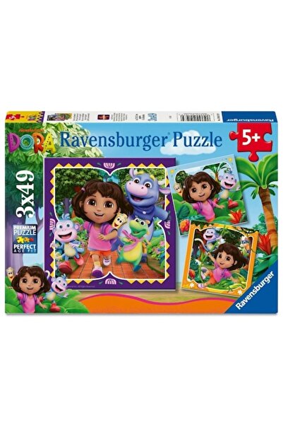 RAVENSBURGER 2D παζλ, Ντόρα, 3 x 49 κομμάτια, πολύχρωμο